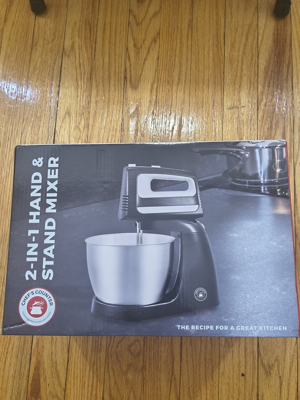 2-in-1 Black & Silver Hand and Stand Mixer